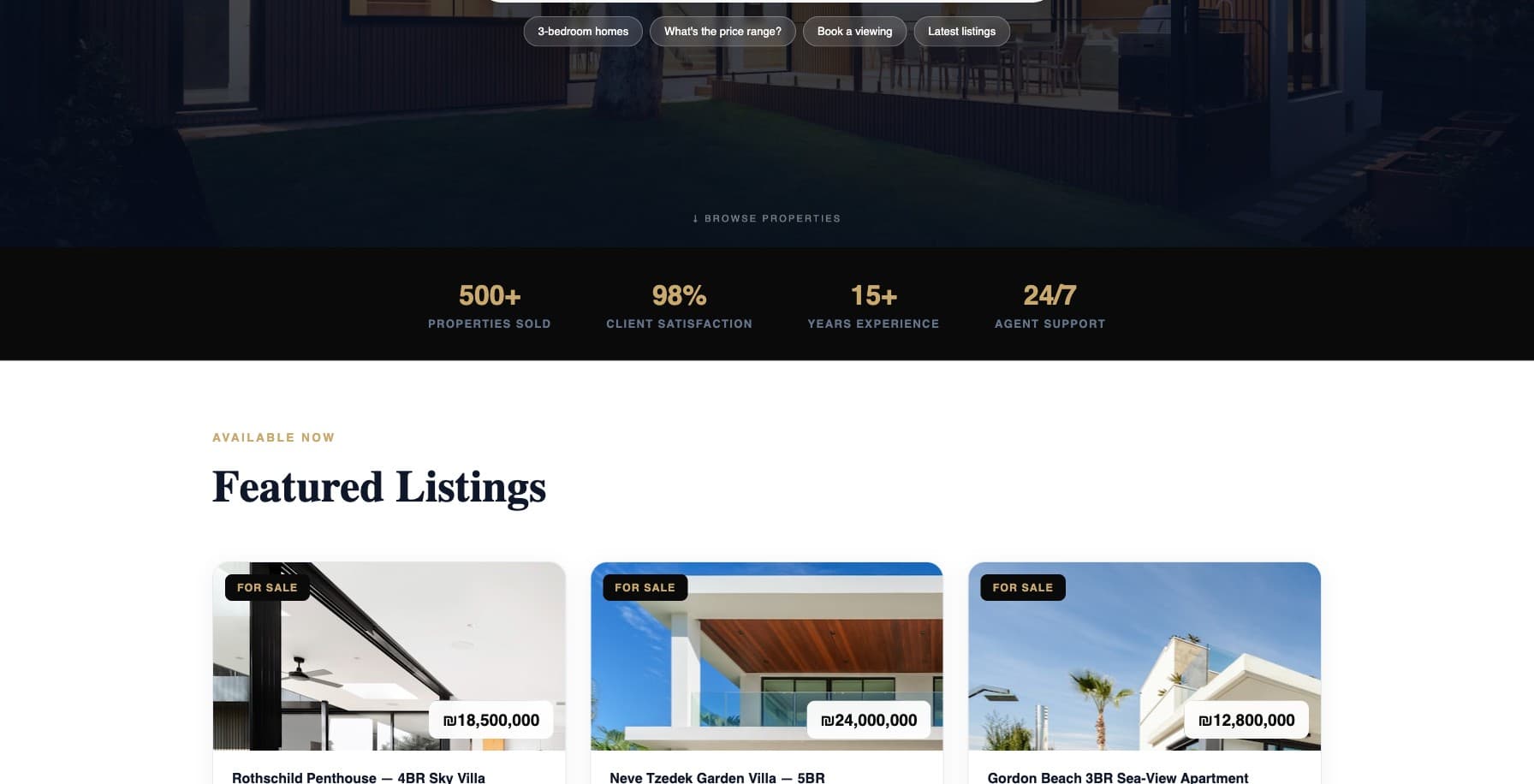 Luxe real estate